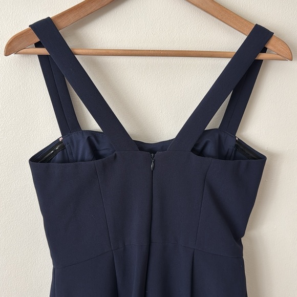 Gal Meets Glam 0P Nicole Navy Blue Sweetheart Jumpsuit - Picture 10 of 11